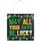 12&#x22; Light-Up Lucky St. Patrick&#x27;s Day Hanging Sign